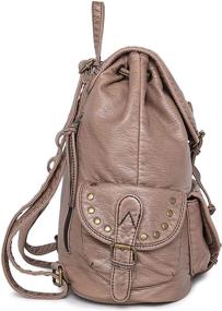 img 1 attached to Backpacks Drawstring Magnetic Snap MBB MWC 043BK Women's Handbags & Wallets