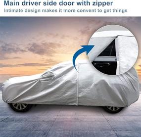 img 1 attached to 5-Star Rated Full Car Cover for 4Runner CRV RAV4 SUV - All Weather Waterproof Protection, 6 Layers, Windproof, Universal Fit (Up to 193”L)