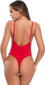 img 3 attached to 👙 Shekini Women's One Piece Swimsuit with Deep V-Neck for Bathing