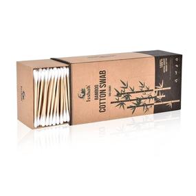 img 4 attached to Bamboo Cotton Swabs - 500 Count - Vegan Eco Friendly Q Tips, Plastic Free Ear Sticks, All Natural 100% Biodegradable Organic Cotton buds by Isshah