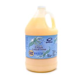 img 4 attached to L and L Oatmeal, Honey & Goat Milk Pure Castile Soap Liquid - Hand-Made, Vegan, Non-GMO, Made in USA - Effective Face, Hand & Body Wash for All Skin Types - Dry & Sensitive Skin Solution - 1 Gallon Size