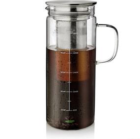 img 4 attached to ☕ Cold Brew Coffee Maker - 1.5 Quart, 48 oz Iced Coffee and Tea Maker with Infuser - Airtight Cold Brew Pitcher for Brewing, Coffee Accessories and Gifts, Cold Brew System for Perfect Cold Tea and Coffee