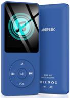 🎧 agptek a02 8gb mp3 player: long-lasting playback, lossless sound, 128gb expandable, dark blue logo