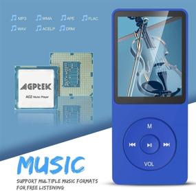 img 2 attached to 🎧 AGPTEK A02 8GB MP3 Player: Long-lasting Playback, Lossless Sound, 128GB Expandable, Dark Blue