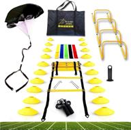 enhance athletic performance with big b pro sports complete speed & agility training set - ladder, cones, parachute, jump rope, resistance bands, hurdles - football, soccer, basketball логотип