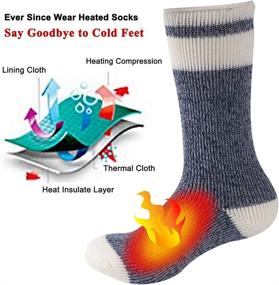 img 1 attached to 🧦 Ultimate Warmth for Cold Weather: Three Street Unisex Winter Fur Lined Boot Thermal Socks