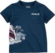 hurley character graphic t shirt shark logo