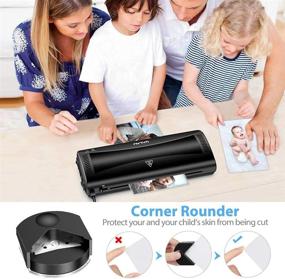 img 2 attached to UALAU 9 Inch Hot & Cold Laminator Machine with Pouches, Paper Trimmer, Corner Rounder - Ideal for Home, Office, and School Use