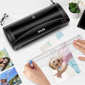 img 3 attached to UALAU 9 Inch Hot & Cold Laminator Machine with Pouches, Paper Trimmer, Corner Rounder - Ideal for Home, Office, and School Use