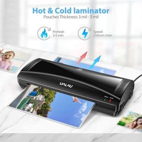 img 1 attached to UALAU 9 Inch Hot & Cold Laminator Machine with Pouches, Paper Trimmer, Corner Rounder - Ideal for Home, Office, and School Use