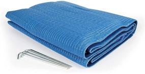 img 1 attached to 🏞️ Camco 42881 6' x 9' Reversible Blue Awning Leisure Mat