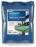 🏞️ camco 42881 6' x 9' reversible blue awning leisure mat logo