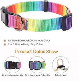 img 2 attached to 🐶 Timos Classic Nylon Adjustable Dog Collars: Reliable and Long-lasting Collar for Puppies and Dogs of All Sizes