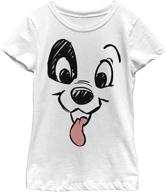 🐶 disney 101 dalmatians dalmatian big face girls' crewneck t-shirt logo