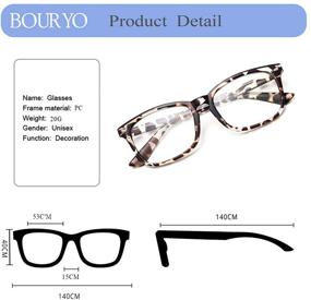 img 3 attached to Classic Glasses Eyeglasses Non Prescription Eyewear Men's Accessories