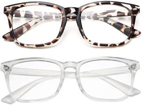 img 4 attached to Classic Glasses Eyeglasses Non Prescription Eyewear Men's Accessories