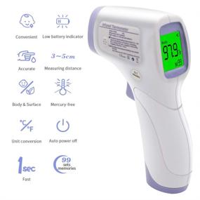 img 3 attached to 🌡️ Антсания Лобный Термометр: Бесконтактный Инфракрасный, ЖК-дисплей, Мгновенное измерение