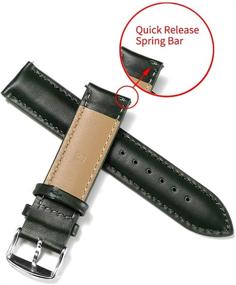 img 2 attached to 👨 JL BAND 18mm Quick Release Leather Strap: Perfect Fit for Men's Watches