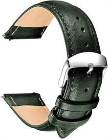 img 4 attached to 👨 JL BAND 18mm Quick Release Leather Strap: Perfect Fit for Men's Watches