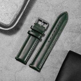 img 3 attached to 👨 JL BAND 18mm Quick Release Leather Strap: Perfect Fit for Men's Watches