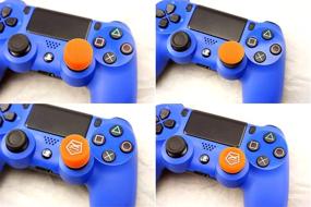 img 2 attached to 🎮 Enhance Your Gaming Precision with Get-A-Grip Thumbstick Covers for PS4/PS3 - Orange by ScrewyRobot