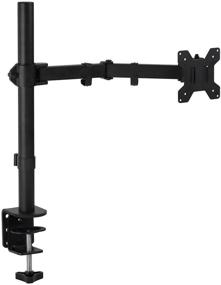 img 4 attached to Mount-It! Single Monitor Arm Mount - Full Motion Height Adjustable Articulating Tilt - Fits 19-32 Inch VESA 75/100 Compatible Computer Screen - C-Clamp and Grommet Base - Desk Stand