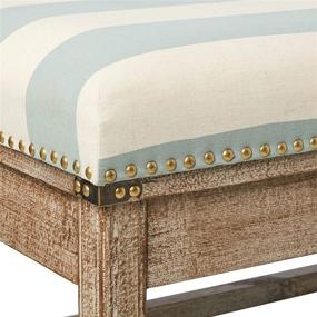 img 1 attached to 🪑 Stylish Decor Therapy Farley Upholstered Weathered Ottoman for Chic Home Décor, 35.43x20.08x19.69, Driftwood