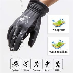 img 1 attached to 🧤 Stay Warm and Connected: KORAMAN Winter Running Touchscreen Resistant Gloves