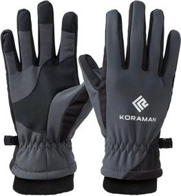 img 4 attached to 🧤 Stay Warm and Connected: KORAMAN Winter Running Touchscreen Resistant Gloves