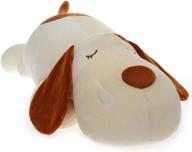 🐶 soft puppy stuffed animal toy, dog plush hugging pillow gift, brown, 21.6 inch logo