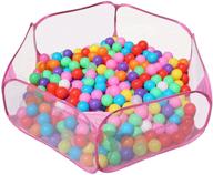 🌈 jacone portable pink hexagon playpen: a fun and convenient ball pit and play tent for kids, indoors and outdoors logo