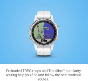 img 1 attached to ⌚ Garmin Fenix 5s Plus Multisport GPS Smartwatch: Smaller-Sized, Topo Maps, Heart Rate, Music & Garmin Pay - White/Silver (Renewed)