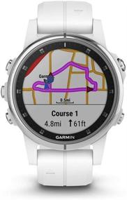 img 3 attached to ⌚ Garmin Fenix 5s Plus Multisport GPS Smartwatch: Smaller-Sized, Topo Maps, Heart Rate, Music & Garmin Pay - White/Silver (Renewed)