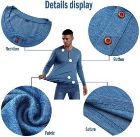 img 2 attached to Stay Stylish and Cozy with BEBUERRG 3 Buttons Sleeve Sweater in RoyalBlue- Perfect for Men's Fashion