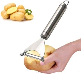 img 2 attached to 🥔 Whollyup Premium Stainless Steel Potato Peeler and Masher Set - Effortlessly Prepare Rustic Mashed Potatoes and More!