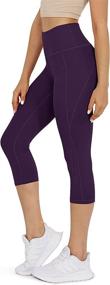 img 4 attached to ODODOS Waisted Compression Athletic Leggings Sports & Fitness and Other Sports