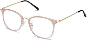 img 2 attached to 👓 SOJOS Trendy Square Women's Blue Light Blocking Glasses with TR90 Frame - Computer Eyewear SJ5126