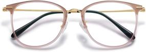 img 4 attached to 👓 SOJOS Trendy Square Women's Blue Light Blocking Glasses with TR90 Frame - Computer Eyewear SJ5126