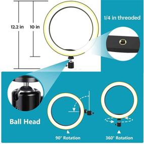 img 2 attached to 📸 10'' Dimmable Ring Fill Light for Live Streaming, YouTube Videos & Online Makeup Tutorials – LED Lighting Replacement (No Tripod Required)