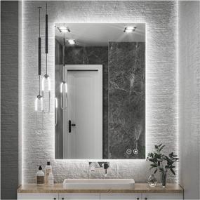 img 4 attached to 💡 Enhance your bathroom ambiance with the TokeShimi Backlit Mirror - 24x36 Inch LED Vanity Mirror for a Modern Touch