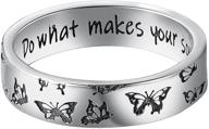 🦋 cezentiy 925 sterling silver butterfly ring: your soul shines with aesthetic jewelry logo