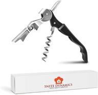 🍷 5nite-dynamics waiter's friend corkscrew wine opener & bottle opener - screw pull & pulltap wine key - wine tool set in stainless steel - sacacorchos логотип