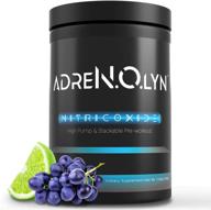 💪 blackmarket stim free pre workout adrenolyn - caffeine free nitric oxide booster powder preworkout drink - 25 servings of grape lime rickey - non stimulant pre-workout formula for enhanced performance logo