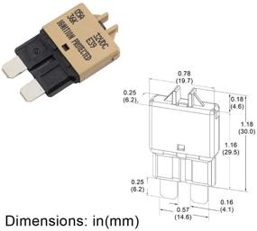 img 1 attached to GLOSO E39 Manual (T3) Reset Low Profile ATC/ATO Circuit Breakers (5A - 3 Pack)