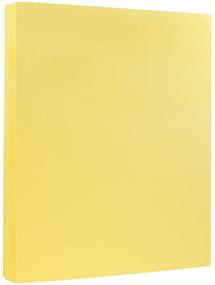 img 2 attached to 📇 JAM PAPER Vellum Bristol 67lb Cardstock - 8.5 x 11 Coverstock - Bright Canary Yellow - 50 Sheets/ Pack: Premium Quality for Crafting & Printing Projects