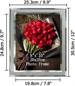 img 3 attached to 🖼️ Calenzana 8x10 Sparkle Glass Picture Frames for Tabletop, Set of 2 - 8 x 10 Inch