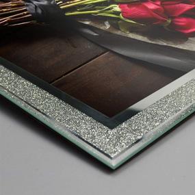 img 2 attached to 🖼️ Calenzana 8x10 Sparkle Glass Picture Frames for Tabletop, Set of 2 - 8 x 10 Inch