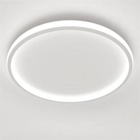 img 4 attached to 💡 Cheeroll Flush Mount LED Ceiling Light 12", 45W Cold White Round Ceiling Lighting Fixture for Bathroom, Kitchen, Bedroom, Living Room, Garage - Non-Dimmable, 6500K