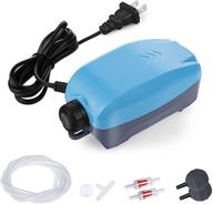 🐠 hitop dual outlets whisper adjustable aquarium air pump for 20-100 gallon fish tanks - quiet oxygen pump with accessories (2 outlets, blue) логотип