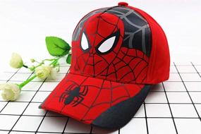 img 1 attached to 🧢 Adjustable Snapback Spider Toddler Baseball Caps - Boys' Accessories for Hats & Caps